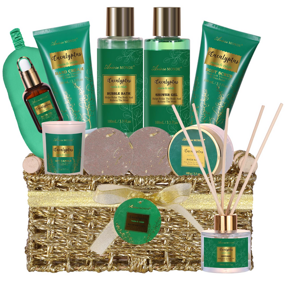 Eucalyptus At Home Bath Gift Baskets for Women