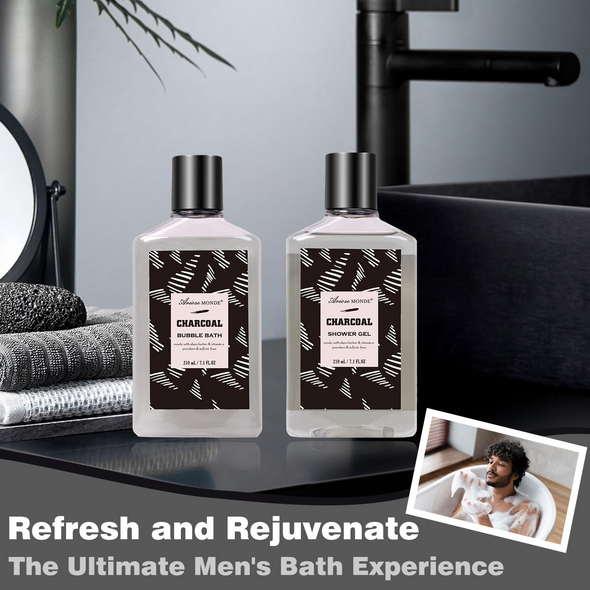 Charcoal Bath and Body Gift Set for Men