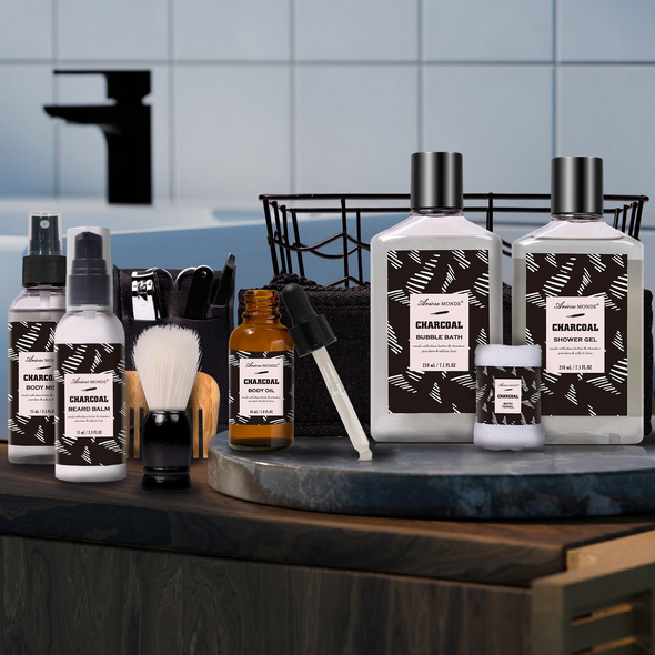 Charcoal Bath and Body Gift Set for Men